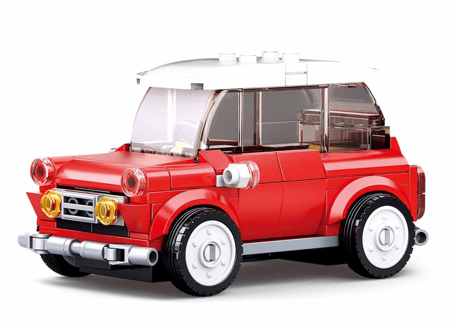 Sluban Model Bricks Kırmızı Retro Araba