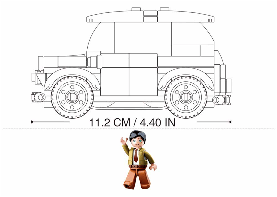 Sluban Model Bricks Kırmızı Retro Araba