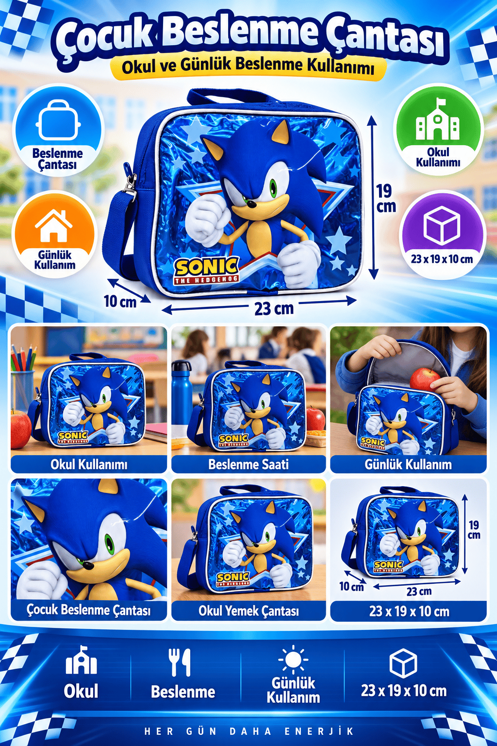 Sonic Beslenme çantası 2049-9