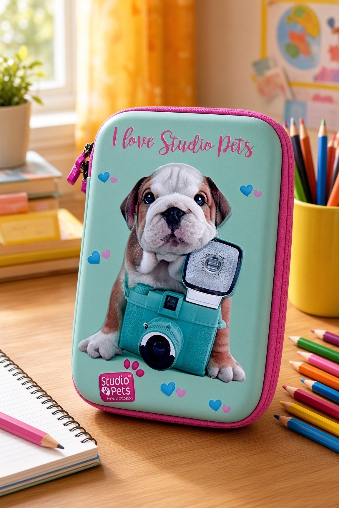 STUDİO PETS PT-7785 eva kalem çantas KÖPEKLİ-YEŞİL