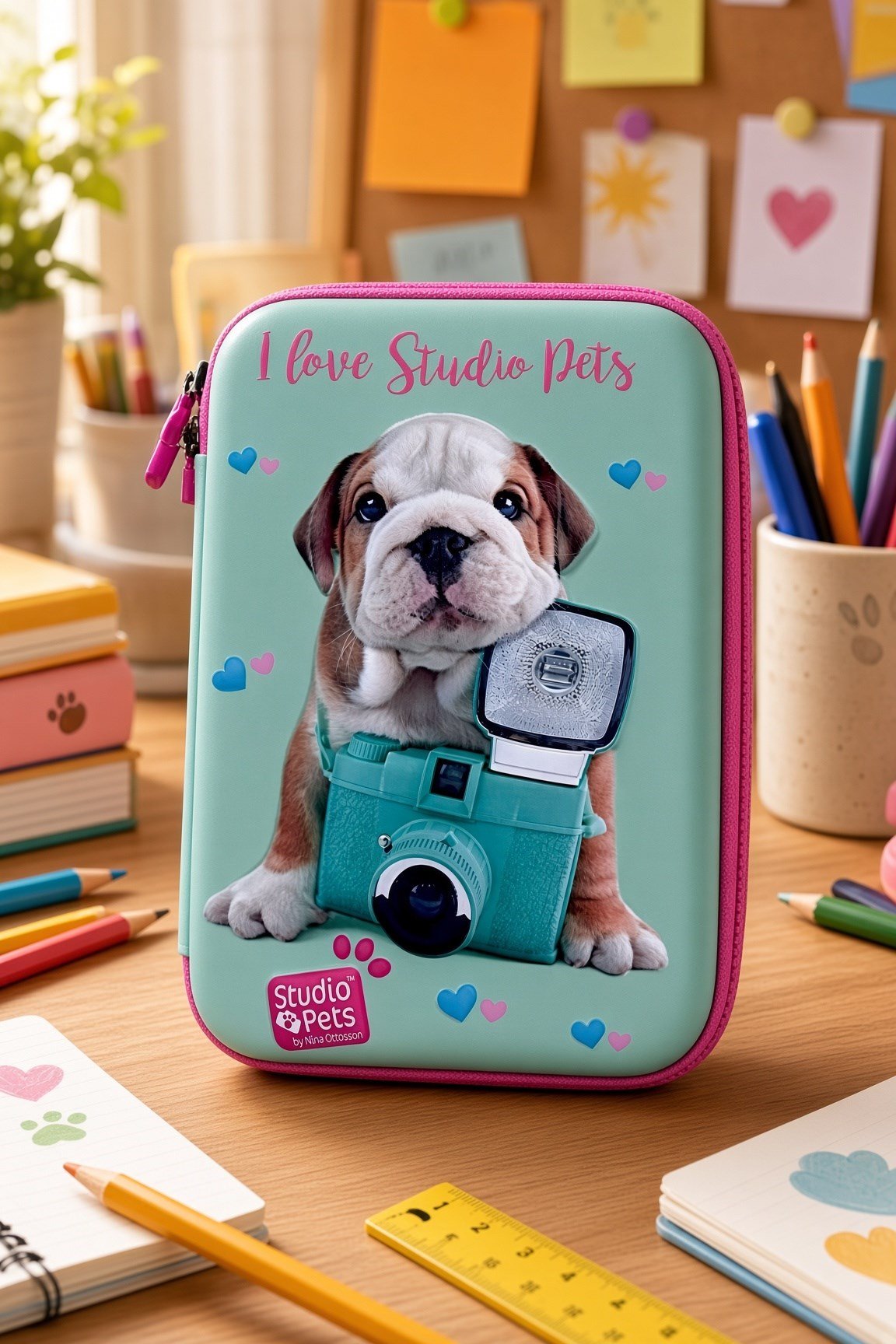 STUDİO PETS PT-7785 eva kalem çantas KÖPEKLİ-YEŞİL