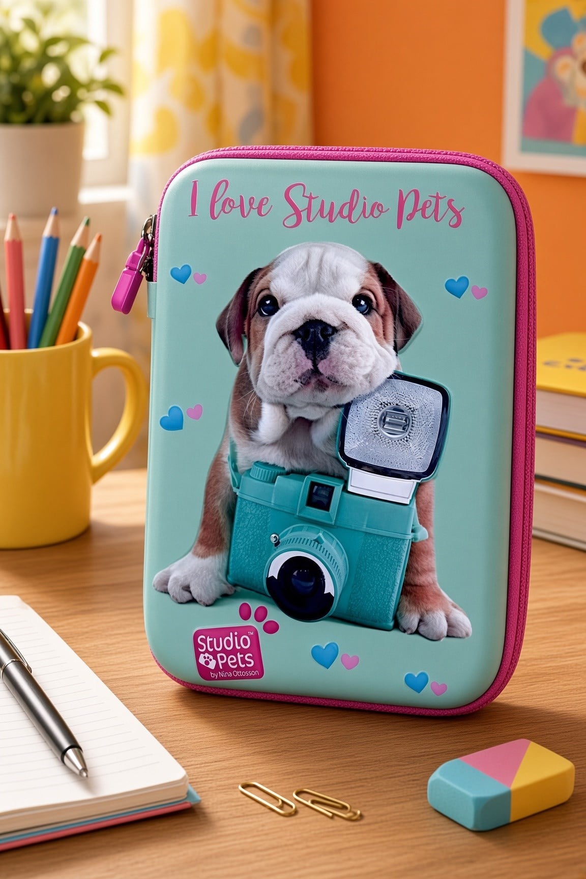 STUDİO PETS PT-7785 eva kalem çantas KÖPEKLİ-YEŞİL
