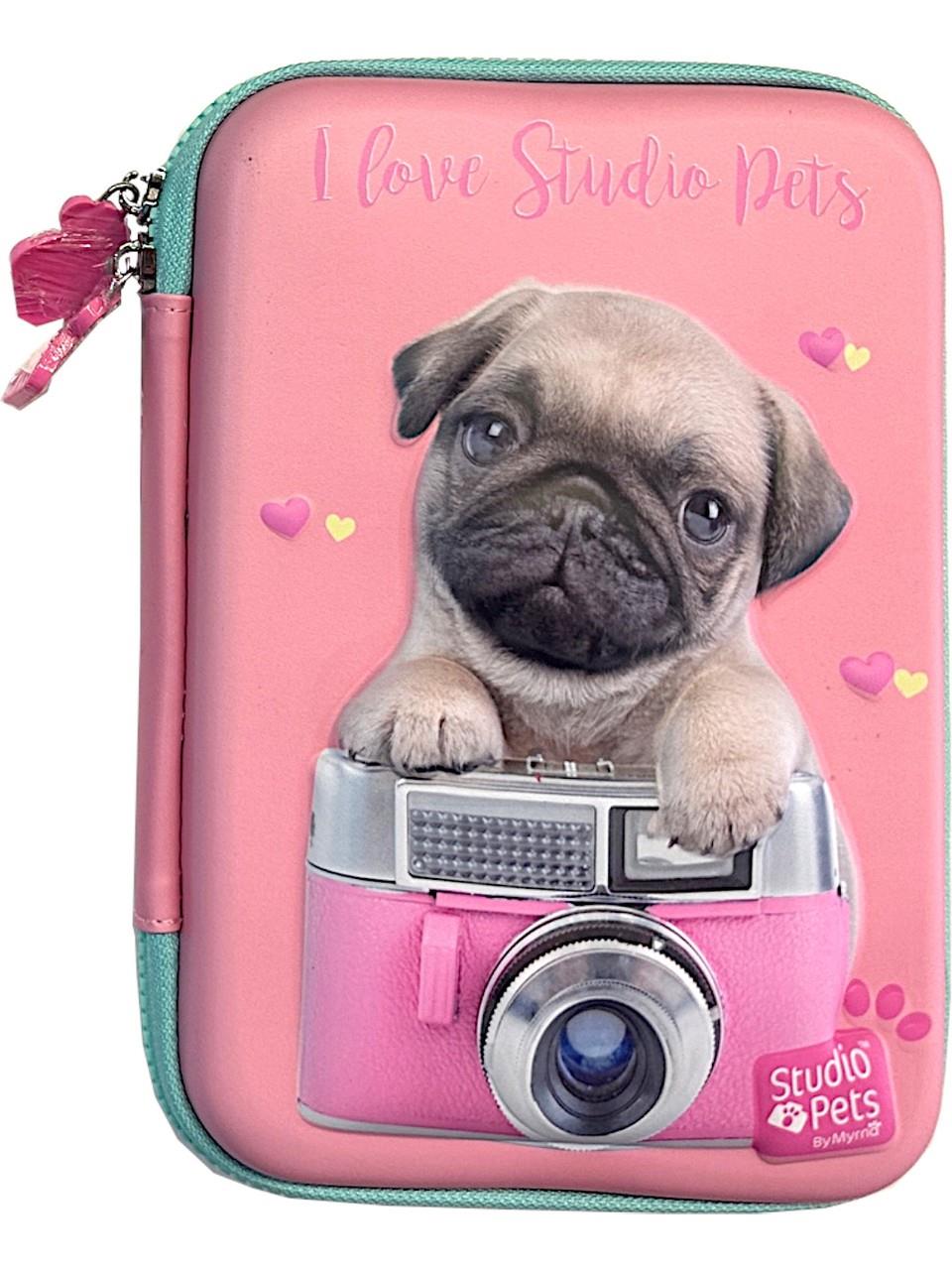 Studio Pets PT-7785 Eva Kalem Çantası Kedili Sarı 3 Boyutlu Kabartmalı