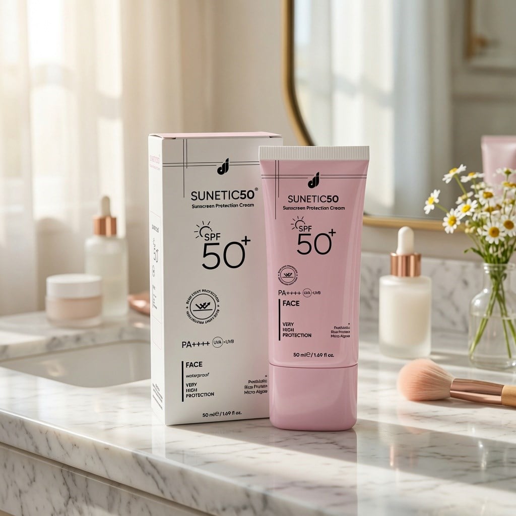 Suneti 50+ SPF Güneş Koruyucu Yüz Kremi 50ml