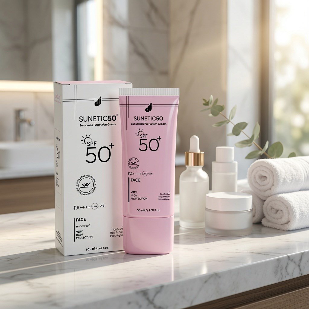 Suneti 50+ SPF Güneş Koruyucu Yüz Kremi 50ml