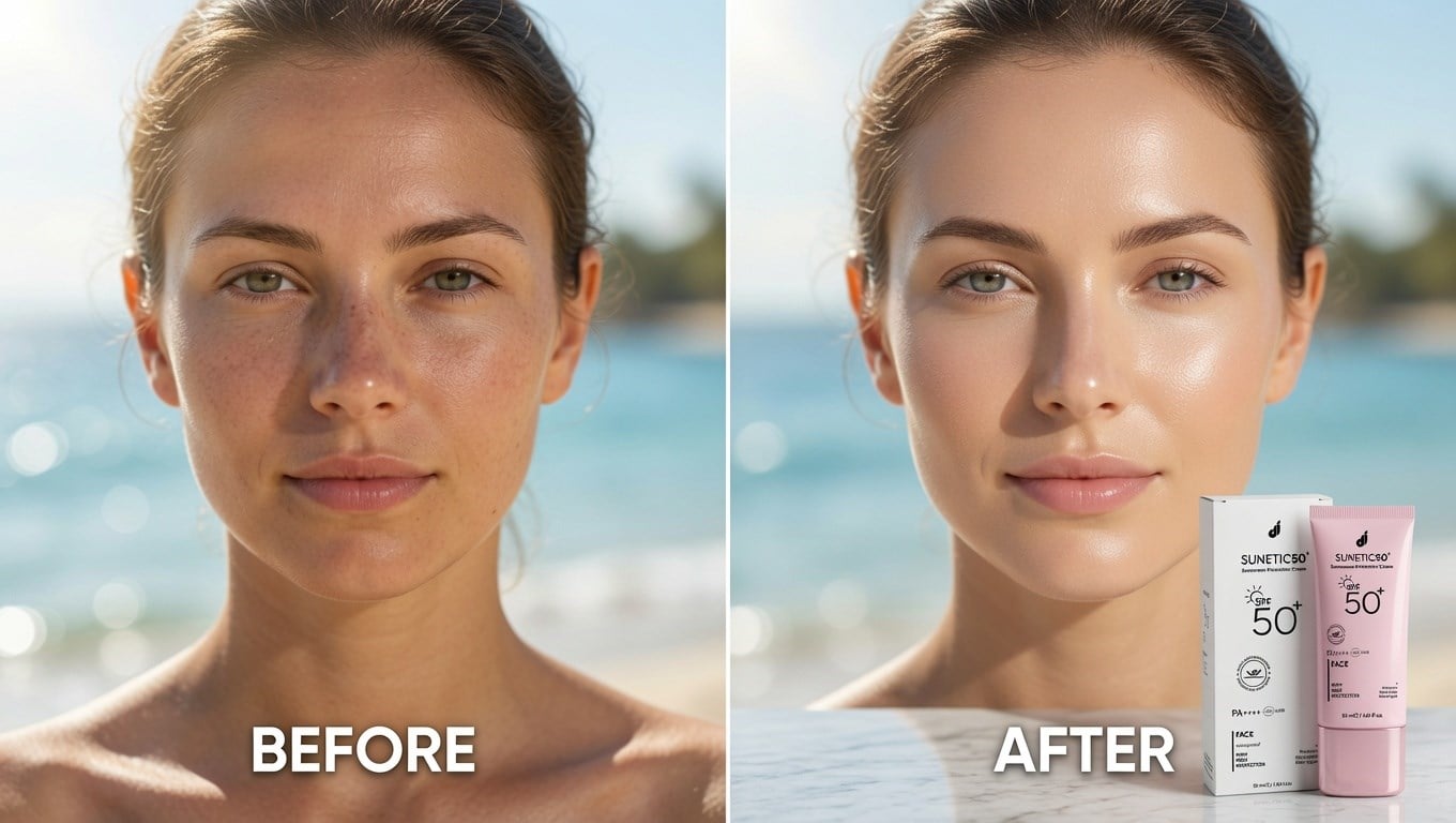 Suneti 50+ SPF Güneş Koruyucu Yüz Kremi 50ml