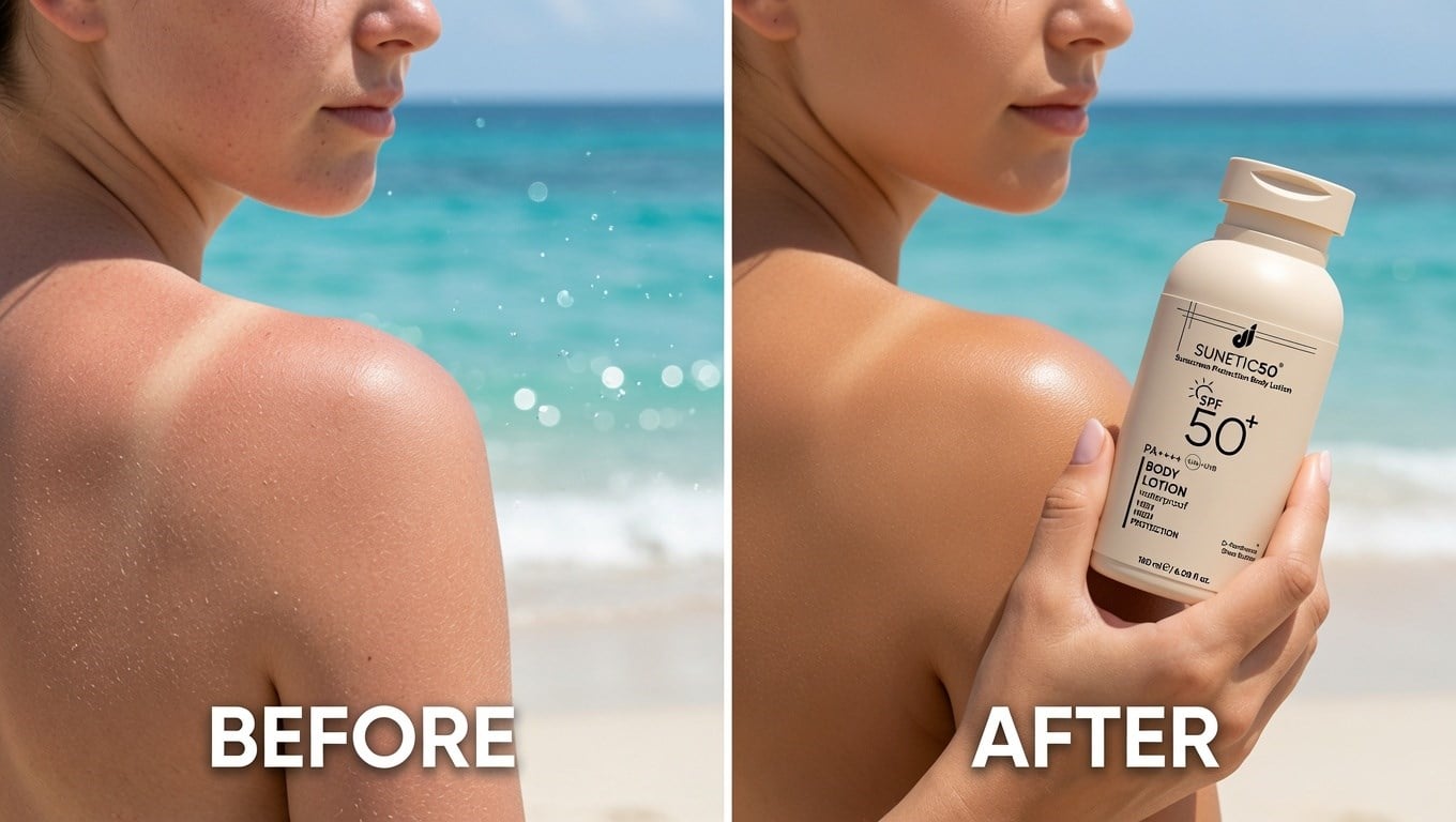 Sunetic 50+SPF Güneş Koruyucu Vücut Losyonu 180ml