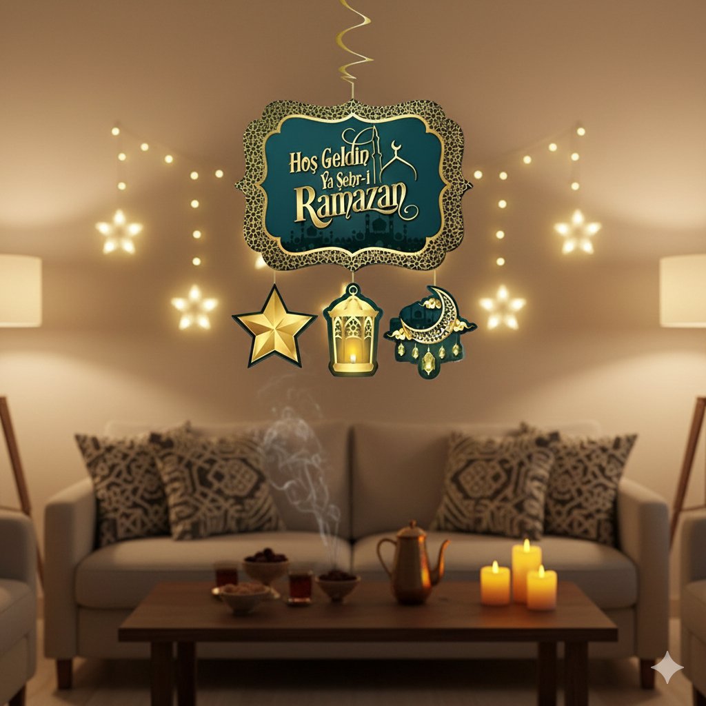 Süs Sarkıt HOŞGELDİN RAMAZAN deko.kapı sü.33x130cm
