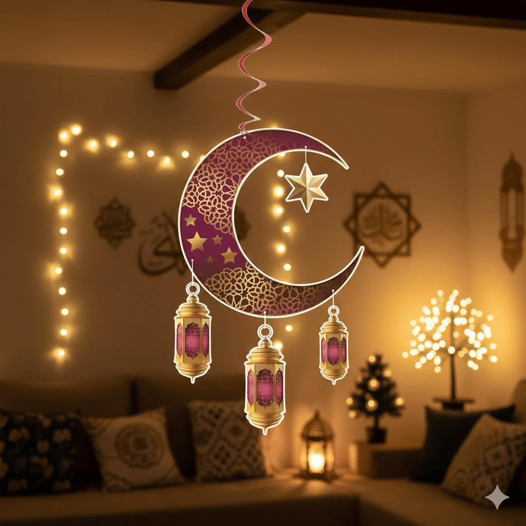 Süs Sarkıt RAMAZAN tavan AYYILDIZ kandi90x30BORDO