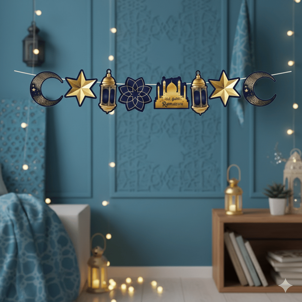 Süs Sarkıt RAMAZAN tavan AYYILDIZ kandi90*30MAVİ