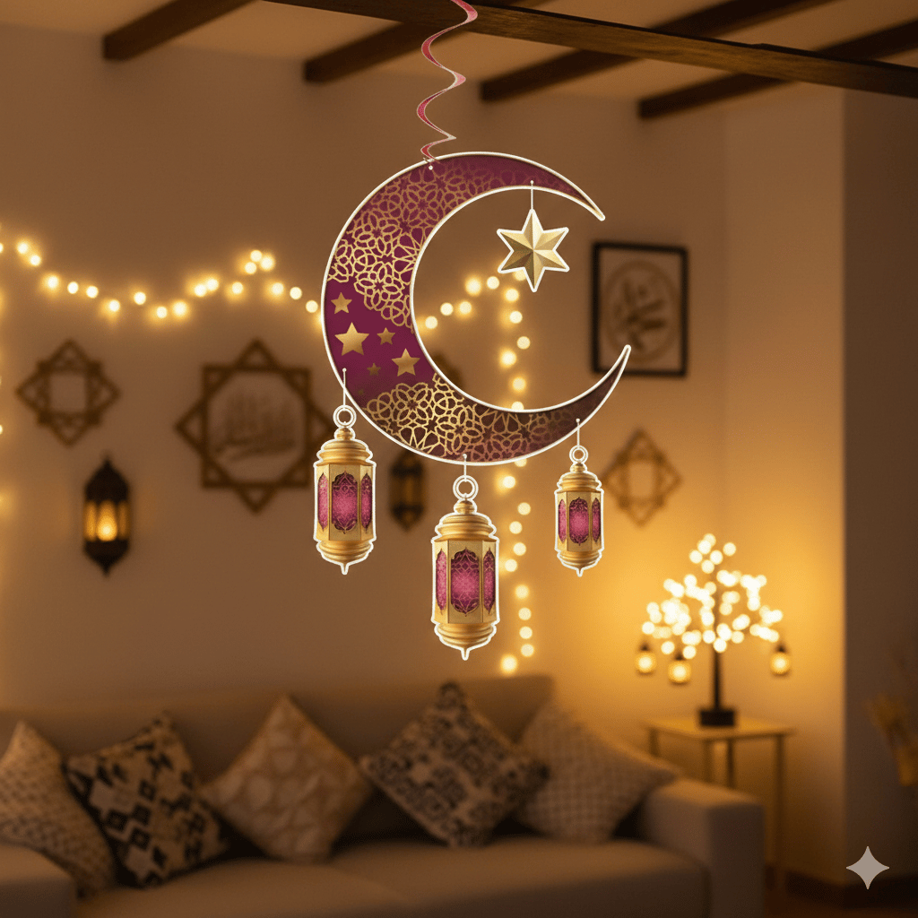 Süs Sarkıt RAMAZAN tavan AYYILDIZ kandi90x30BORDO
