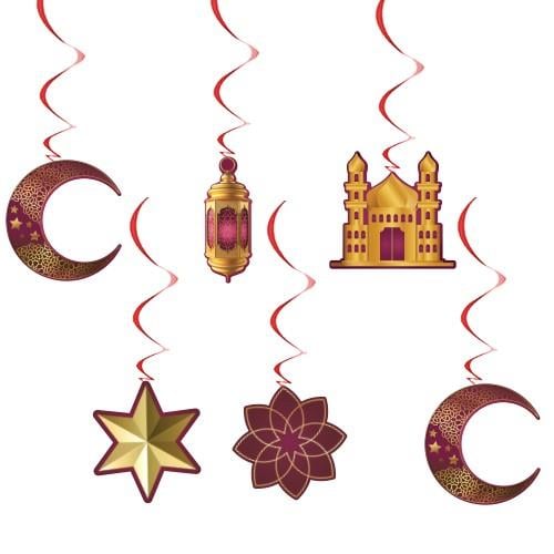 Süs Sarkıt RAMAZAN tavan süsü 6lı BORDO
