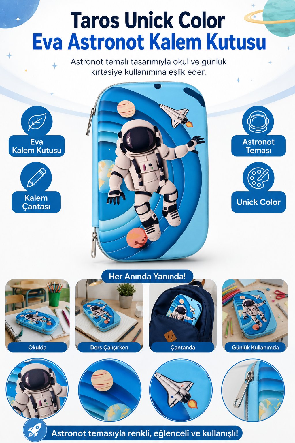 Taros Unick color Eva Astronot kalem kutu