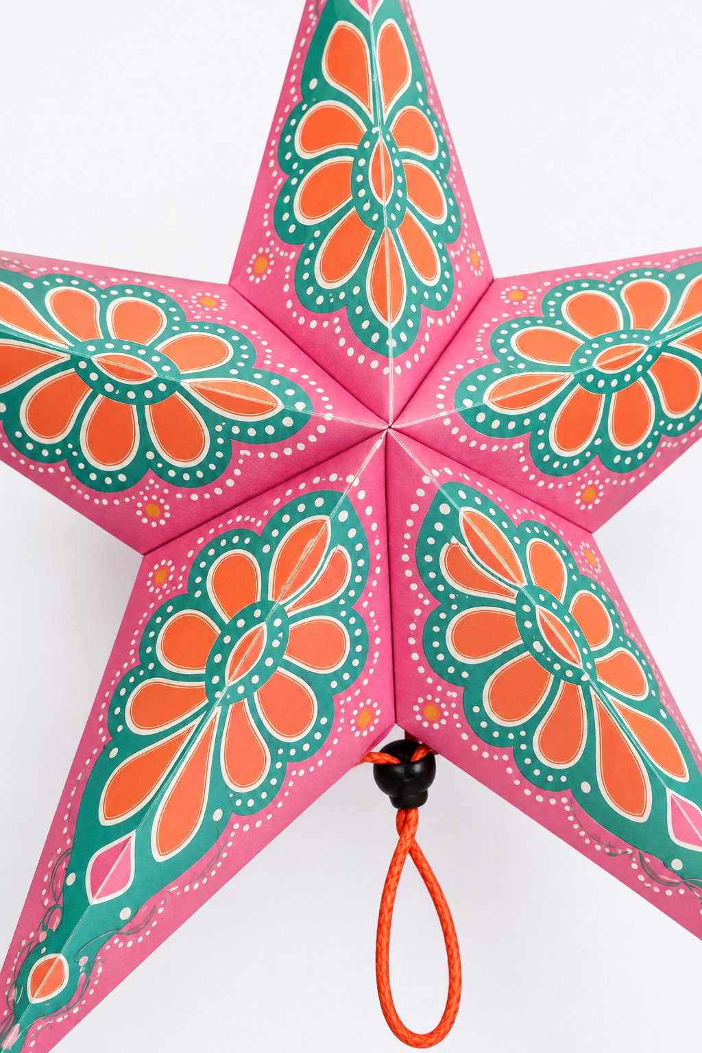 Tavan Süsü Karton Yıldız 3D renkli lüks 30cm pembe yeşil