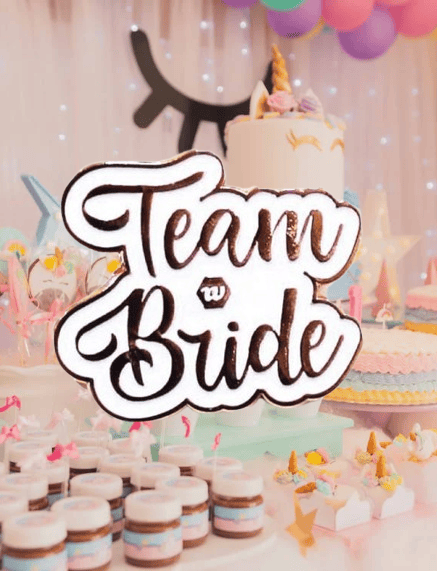 Team bride metal yaka rozeti-beyaz üstü rose gold bride tobe bekarlığa veda partisi nedime rozeti