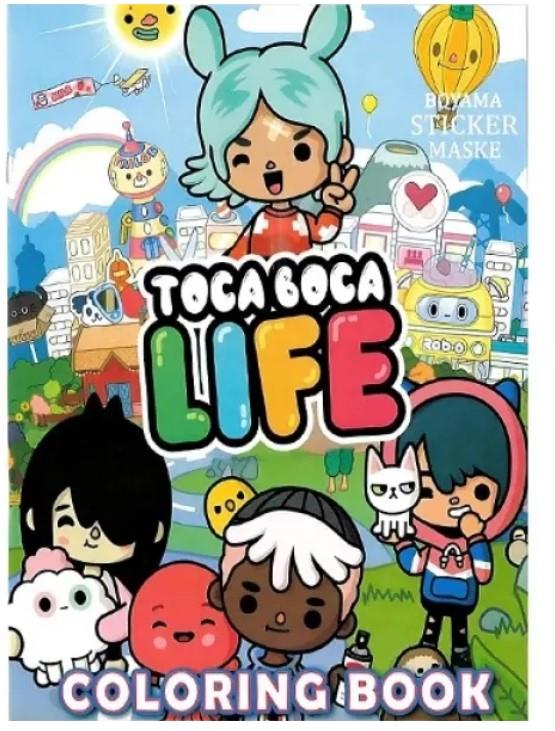 TOCA BOCA  Boyama Kitabı 3lü Boyama Sticker Maske