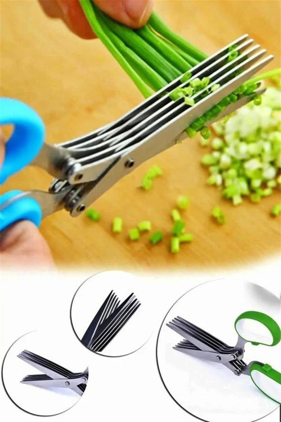 Toffe Makas 5li aynı anda kesen salata sanat makas
