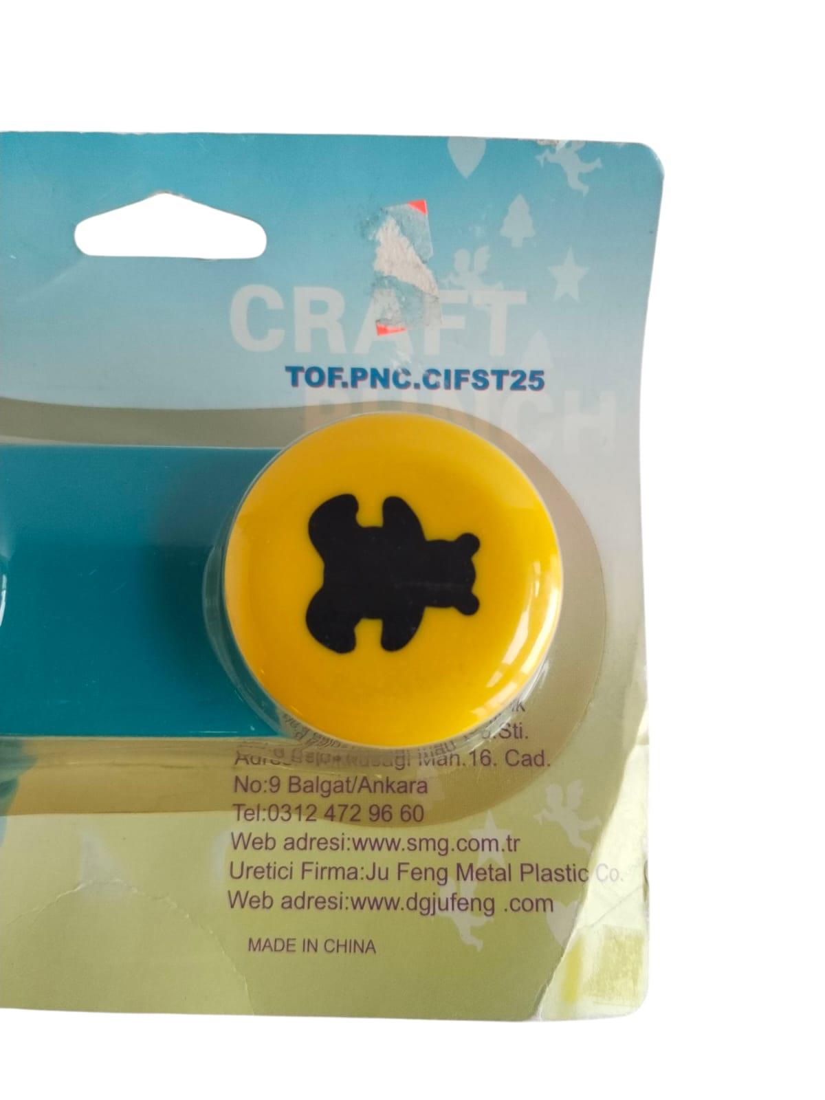Toffee çift taraflı şekilli delgeç, şekilli punç 2,5cm kelebek-ayıcık