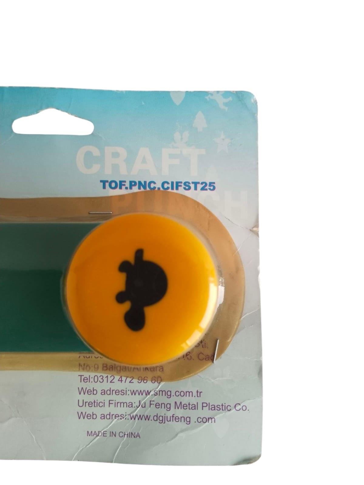 Toffee çift taraflı şekilli delgeç, şekilli punç 2,5cm kaplumbağa-tavşan