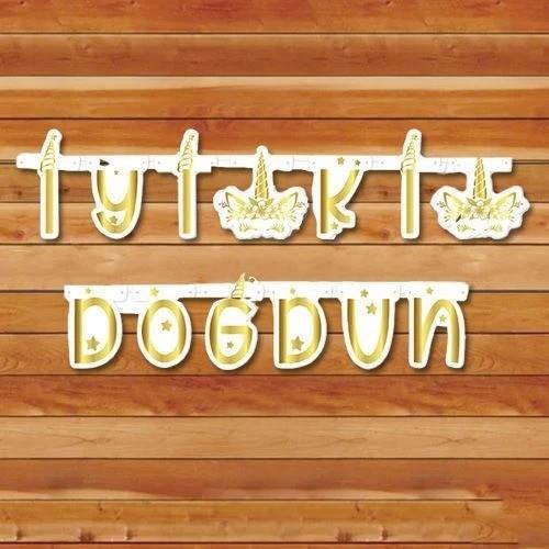 Unicorn Gold İyi ki Doğdun Yazısı (2.5 metre)