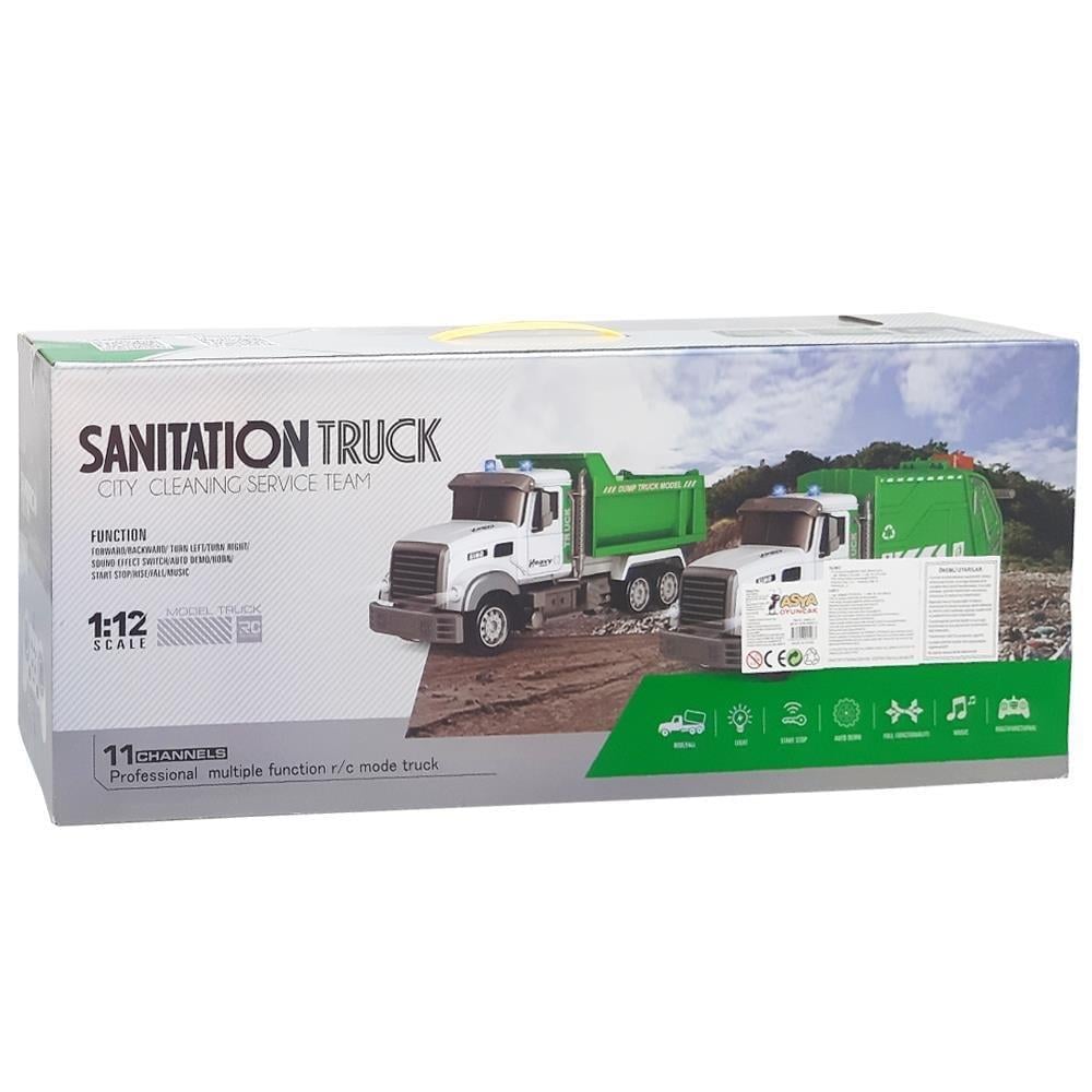 Uzaktan Kumandalı Şarzlı Çöp Kamyonu QH9003-1/2
