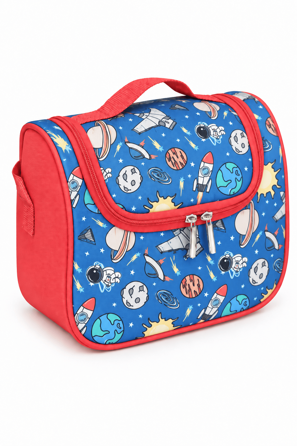 Uzay Roket Astronot Gezegen Termal Beslenme Çantası Isı Yalıtımlı Çocuk Okul 24x22x14 cm