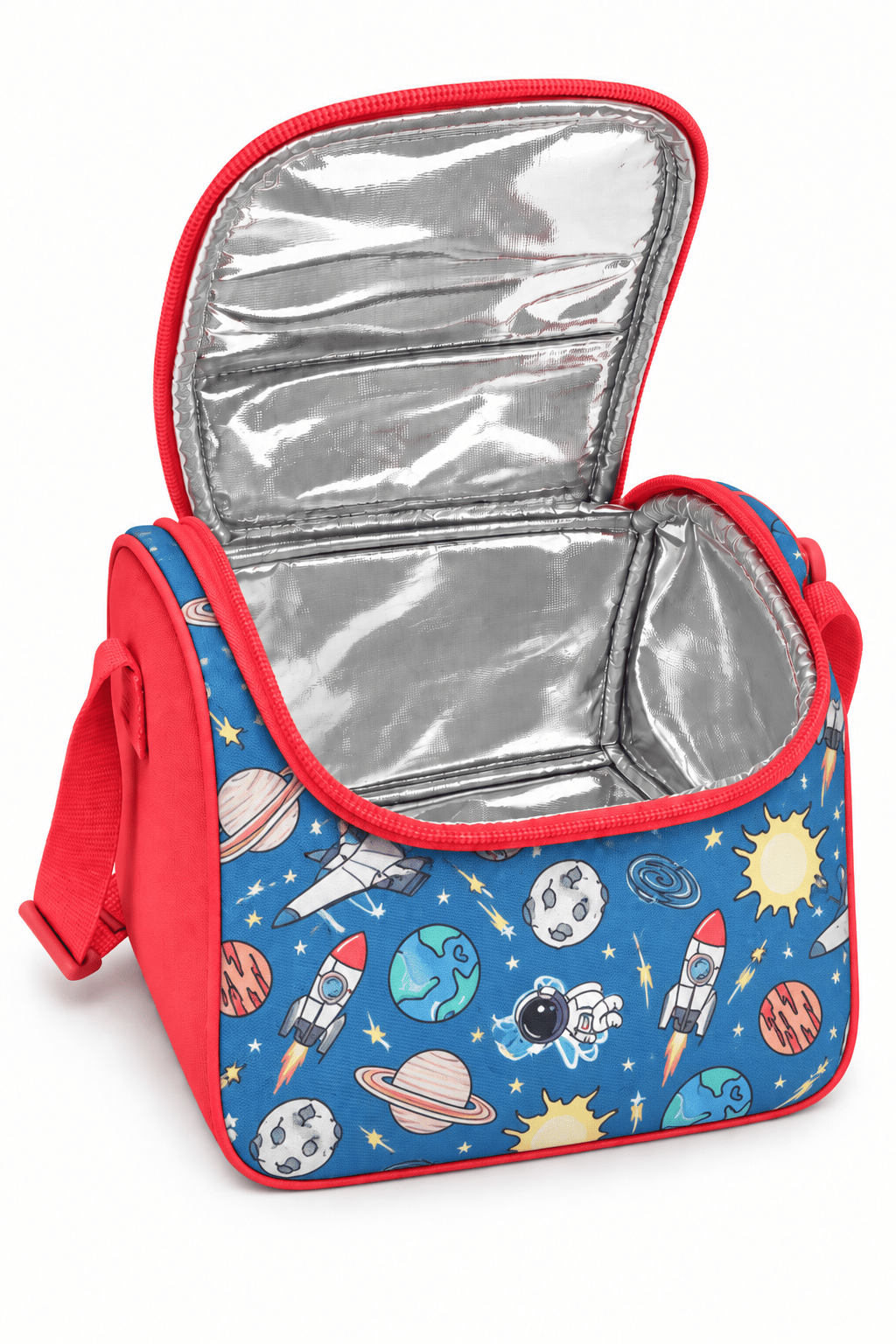 Uzay Roket Astronot Gezegen Termal Beslenme Çantası Isı Yalıtımlı Çocuk Okul 24x22x14 cm