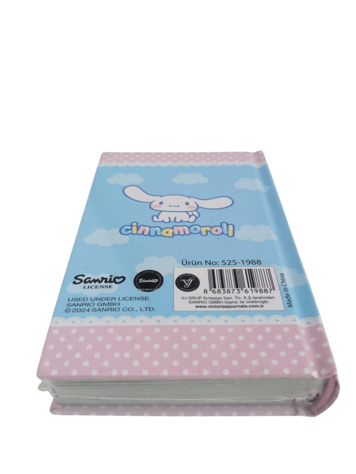 Victori's Journals VJ Kuromi cinnamoroll lisanslı 365 Günlük 368 sayfa A7 ebatında gümüş varaklı kenarlı defter