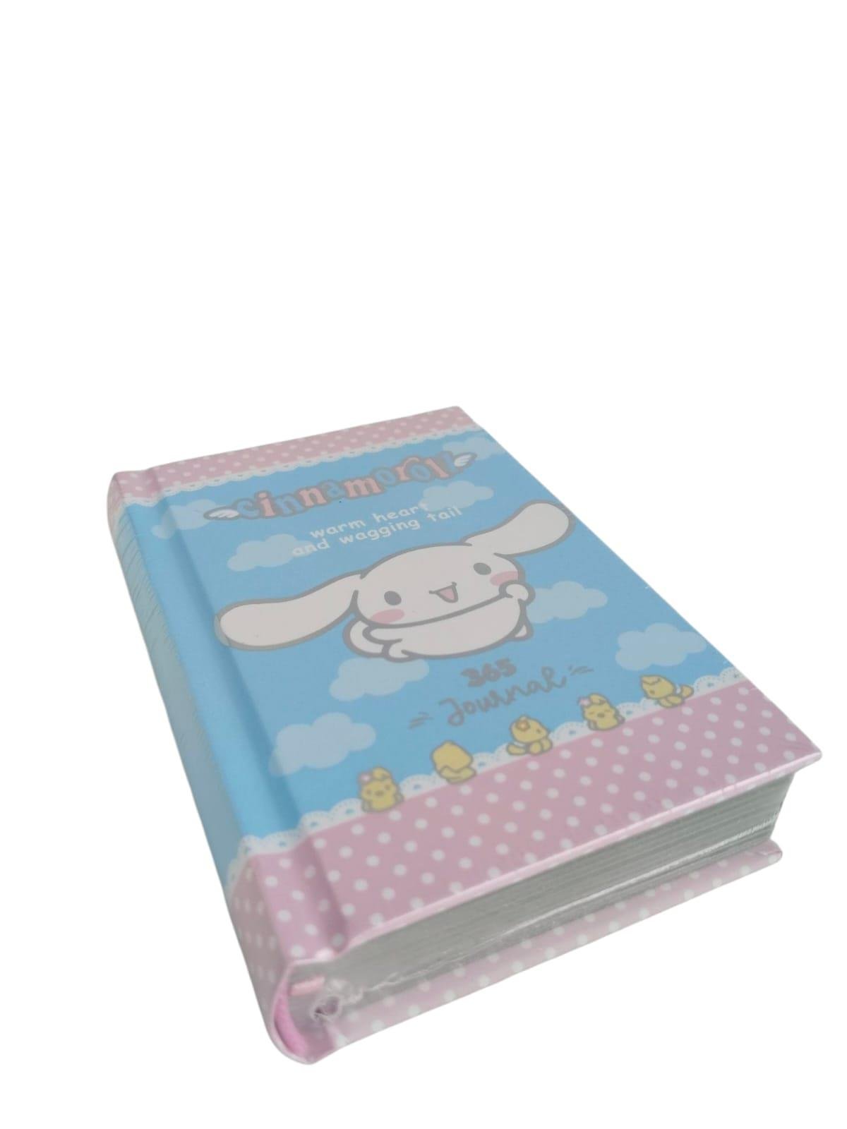 Victori's Journals VJ Kuromi cinnamoroll lisanslı 365 Günlük 368 sayfa A7 ebatında gümüş varaklı kenarlı defter