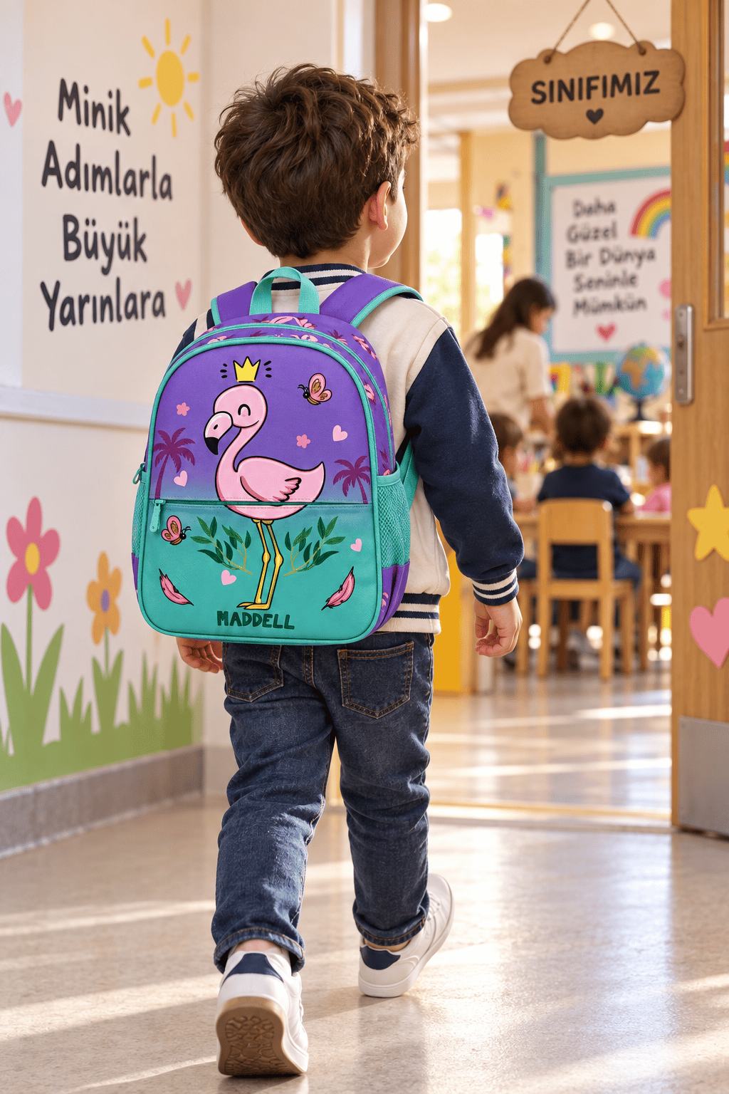 Waddel lüx anaokulu çantası FLAMİNGO 24106