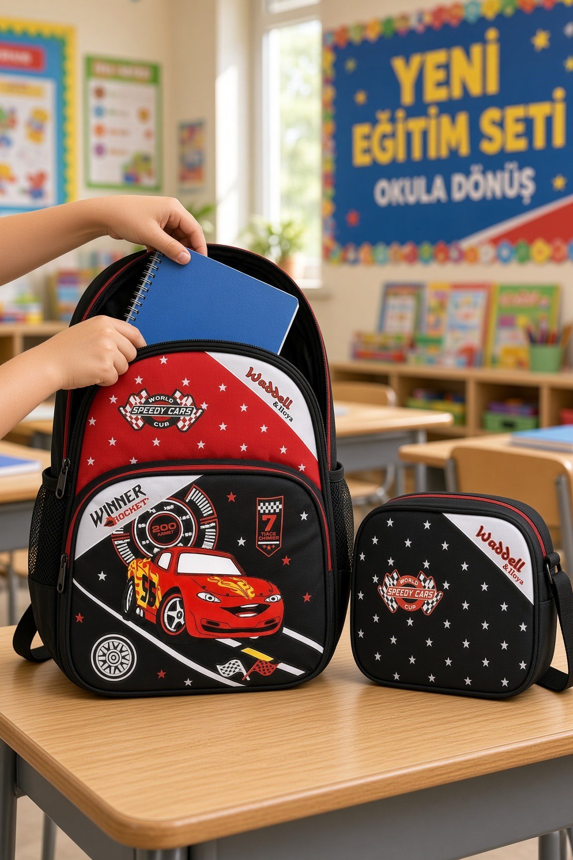 Waddell Okul Çantası Araba 5014