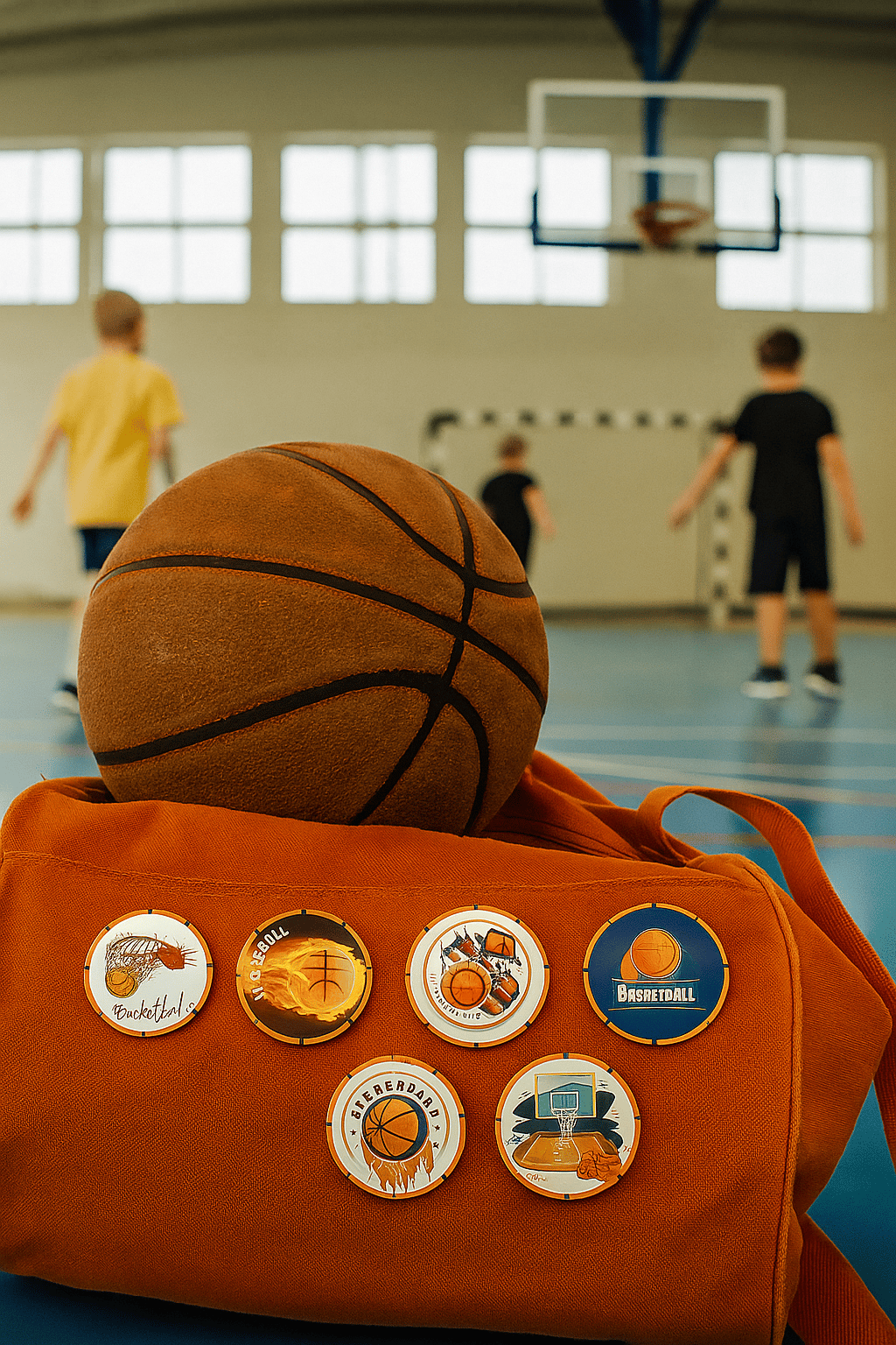 Yaka çanta metal rozeti Basketbol Temalı 6lı paket Pinyata İçi Doğum Günü Hediyesi