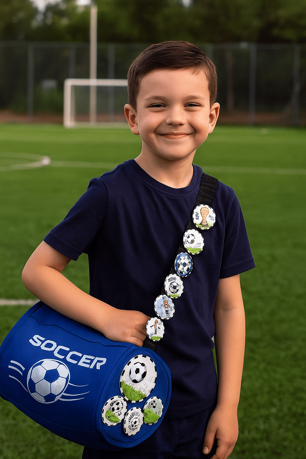 Yaka veya çantaya takılan metal rozeti Futbol  Temalı 6lı paket Pinyata İçi Doğum Günü Hediyesi