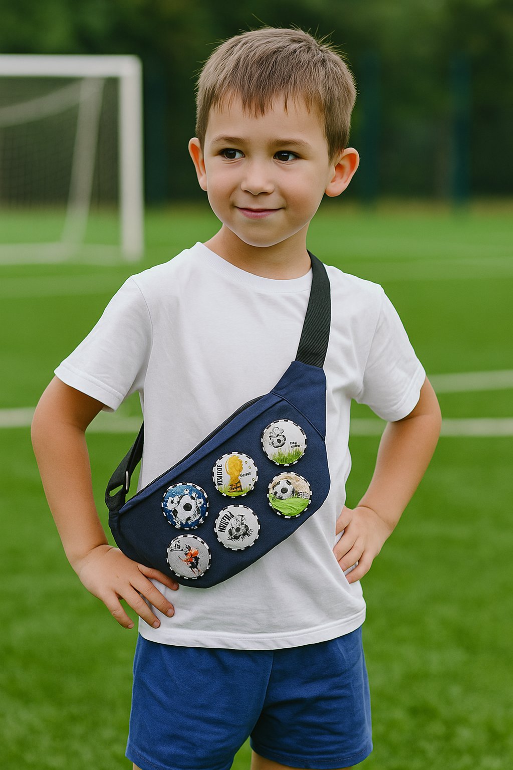 Yaka veya çantaya takılan metal rozeti Futbol  Temalı 6lı paket Pinyata İçi Doğum Günü Hediyesi