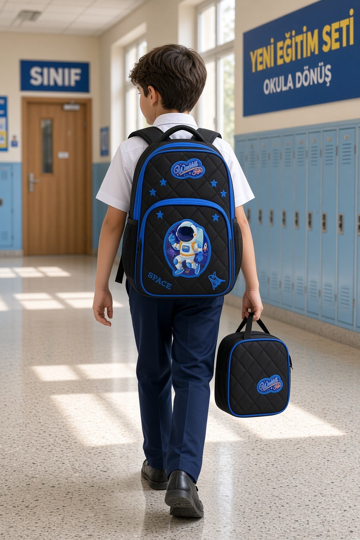 Yarasa Sırt İlkokul Çantası Astronot 5046 Beslenmeli