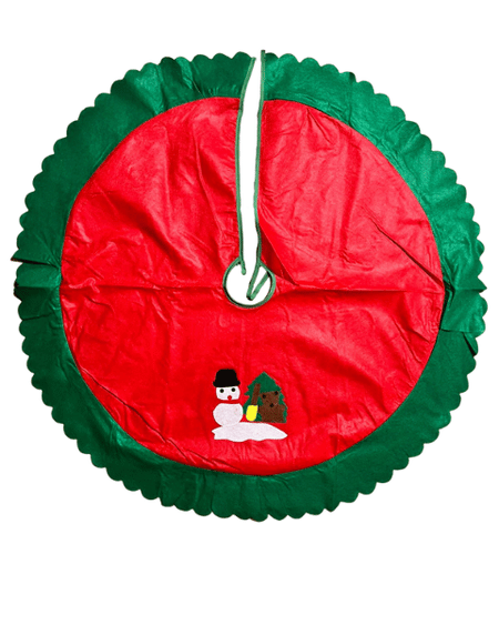 Yılbaşı Ağaç Örtüsü Elyaf Kabartma Noel Baba Figür