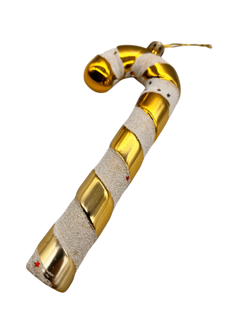 Yılbaşı Ağaç Süsü Baston Şeker Altın 16cm 2Li yıld