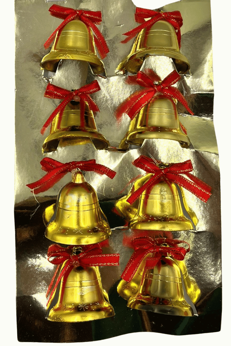 Yılbaşı Ağaç Süsü Çan-Zil 4 Cm 8 Parça