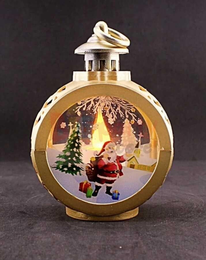 Yılbaşı FenerOVAL GOLD Işık desenli 