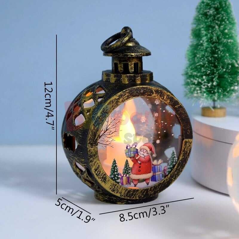 Yılbaşı FenerOVAL GOLD Işık desenli 