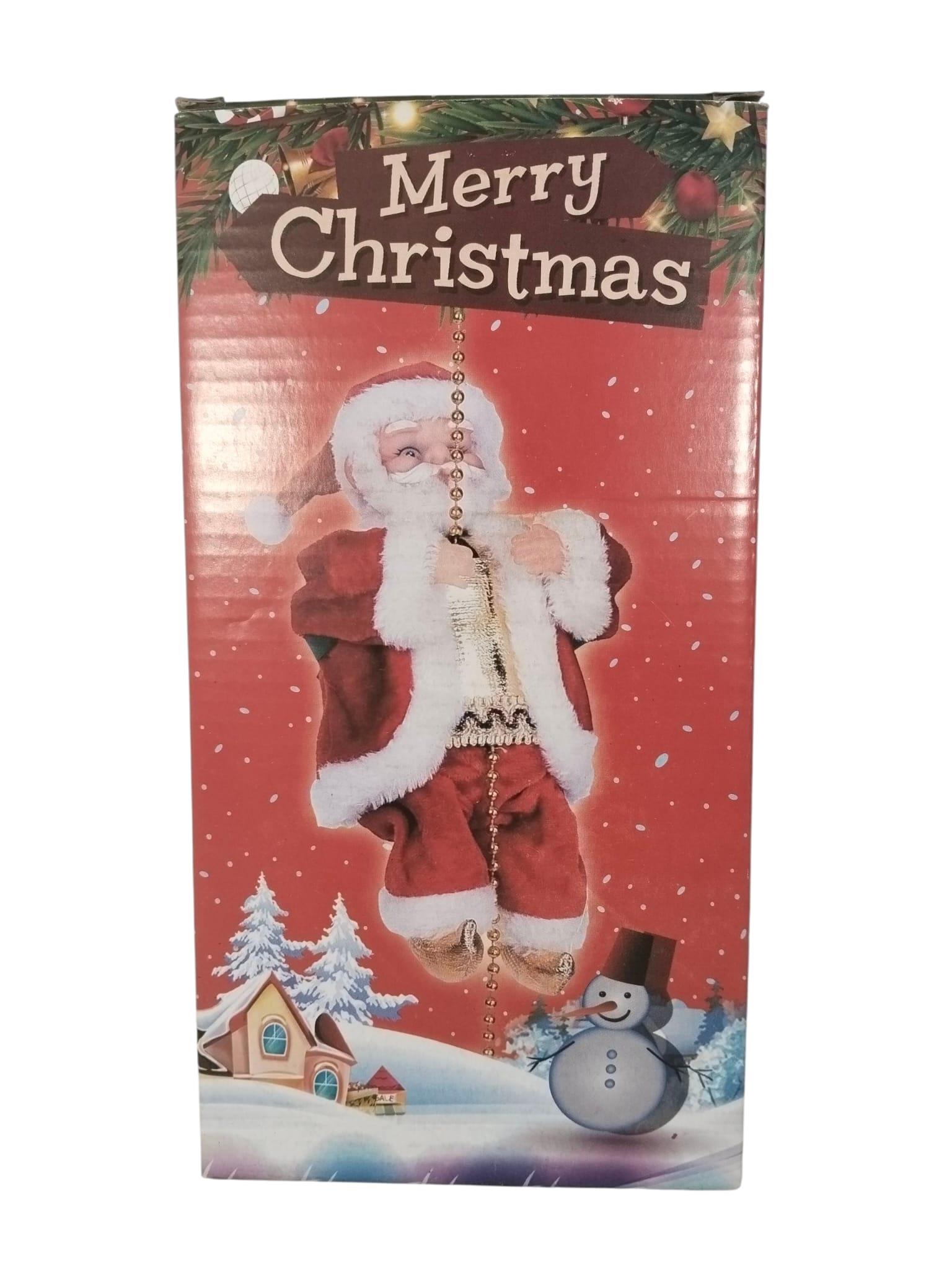 Yılbaşı Figür Noel Baba Zincire Tırmanan Müzikli Model
