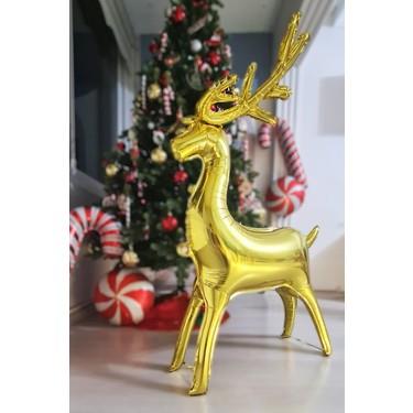Yılbaşı Folyo Balon altın geyik boynuz 85x41,5cm