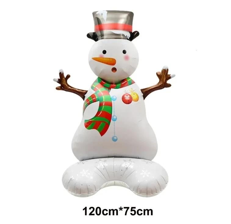 Yılbaşı Folyo Balon Kardan Adam (120-75cm) Ayaklı