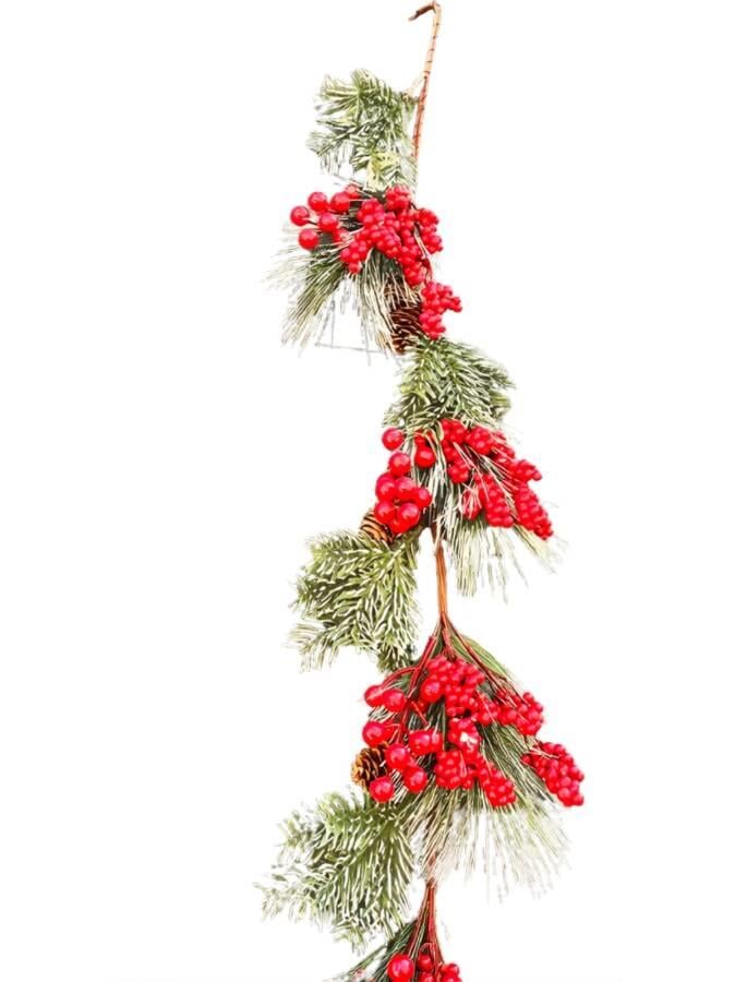 Yılbaşı Garland Berryli Kozalaklı  180 Cm