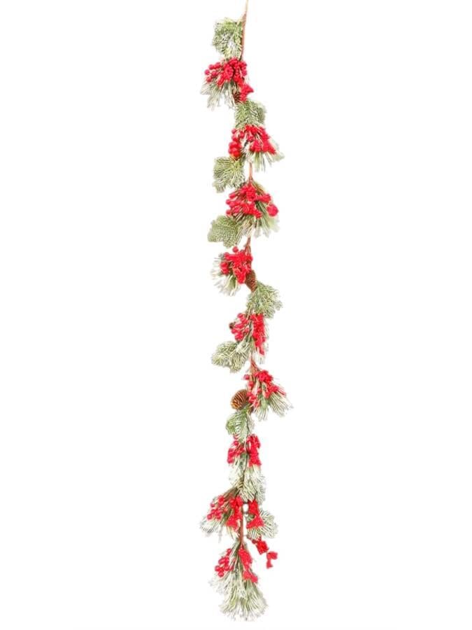Yılbaşı Garland Berryli Kozalaklı  180 Cm