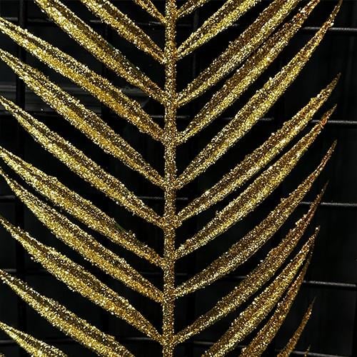 Yılbaşı  Gold Simli Yapay Çiçek palmiye 70*17cm   
