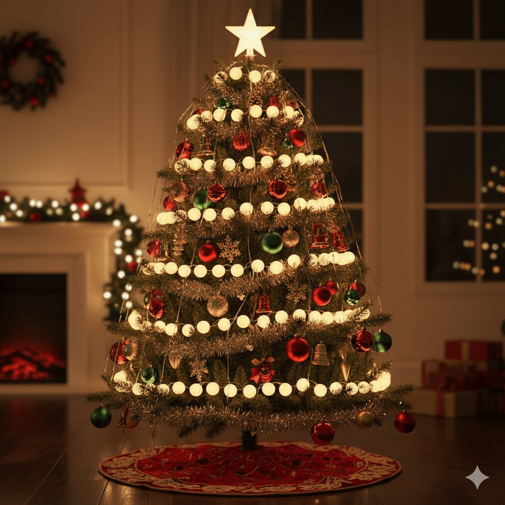 Yılbaşı Işık Led Boncuk Model 2Metre 10 top Pilli 