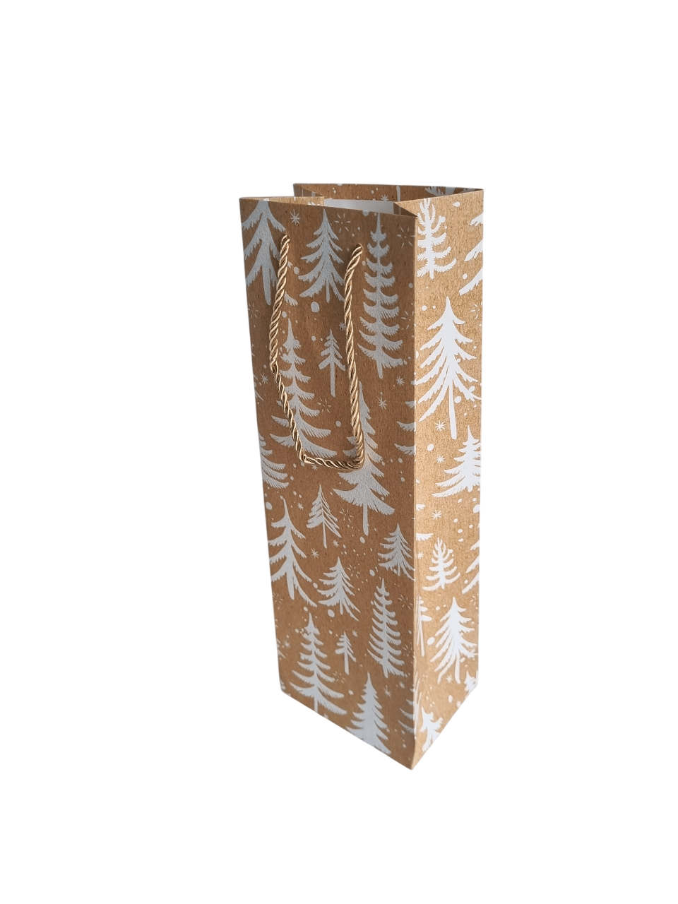 Yılbaşı karton çanta 12x35cm şişe için