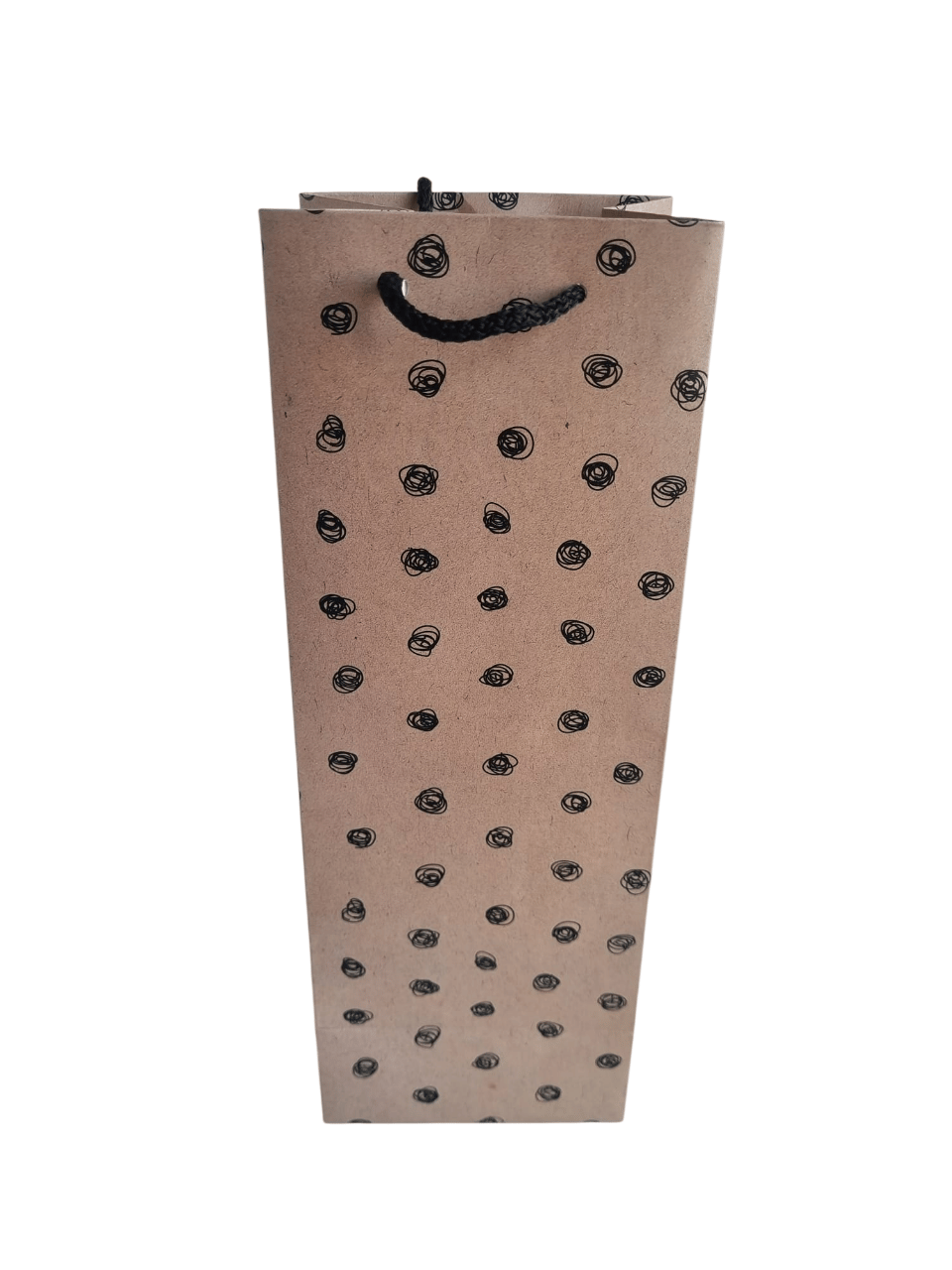 Yılbaşı Kraft siyah sapl Bottle Şişe  Çanta13x36cmx10 cm lüks çanta