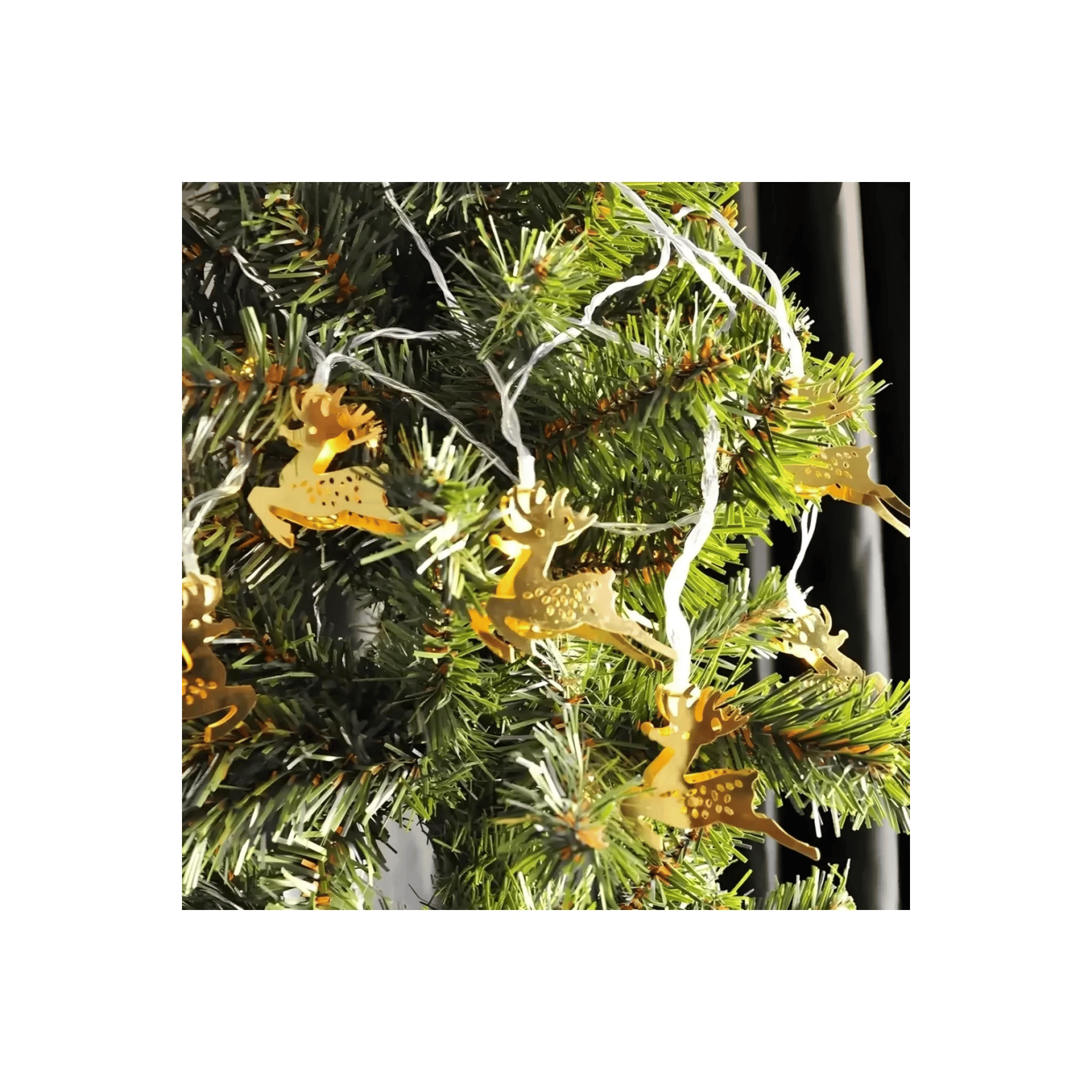 Yılbaşı Led ışık 3metre GEYİK figürlü yılbaşı pilli gün ışığı süsleme ışığı